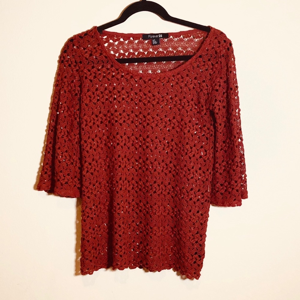 💕Forever 21 Long Sleeve Weave shirt💕